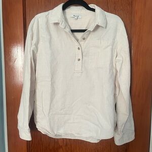 Madewell Off-White Henley Shirt